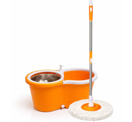 MOP GIRAT.CESTO INOX C/DISPEN.DRENO ROD.13LT MR330